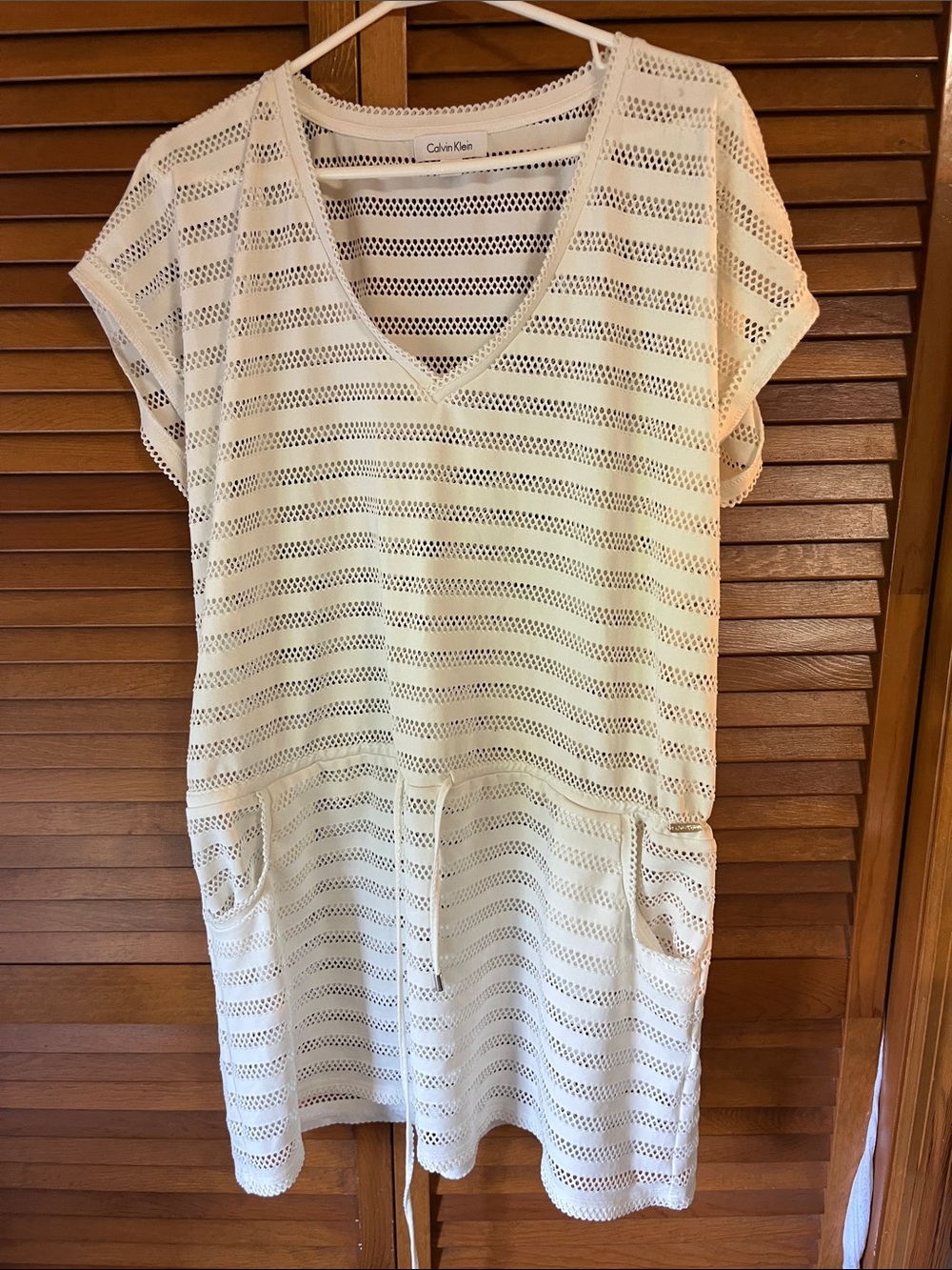 Calvin Klein Bathing Suit Cover Up - ties at waist size L/Xl